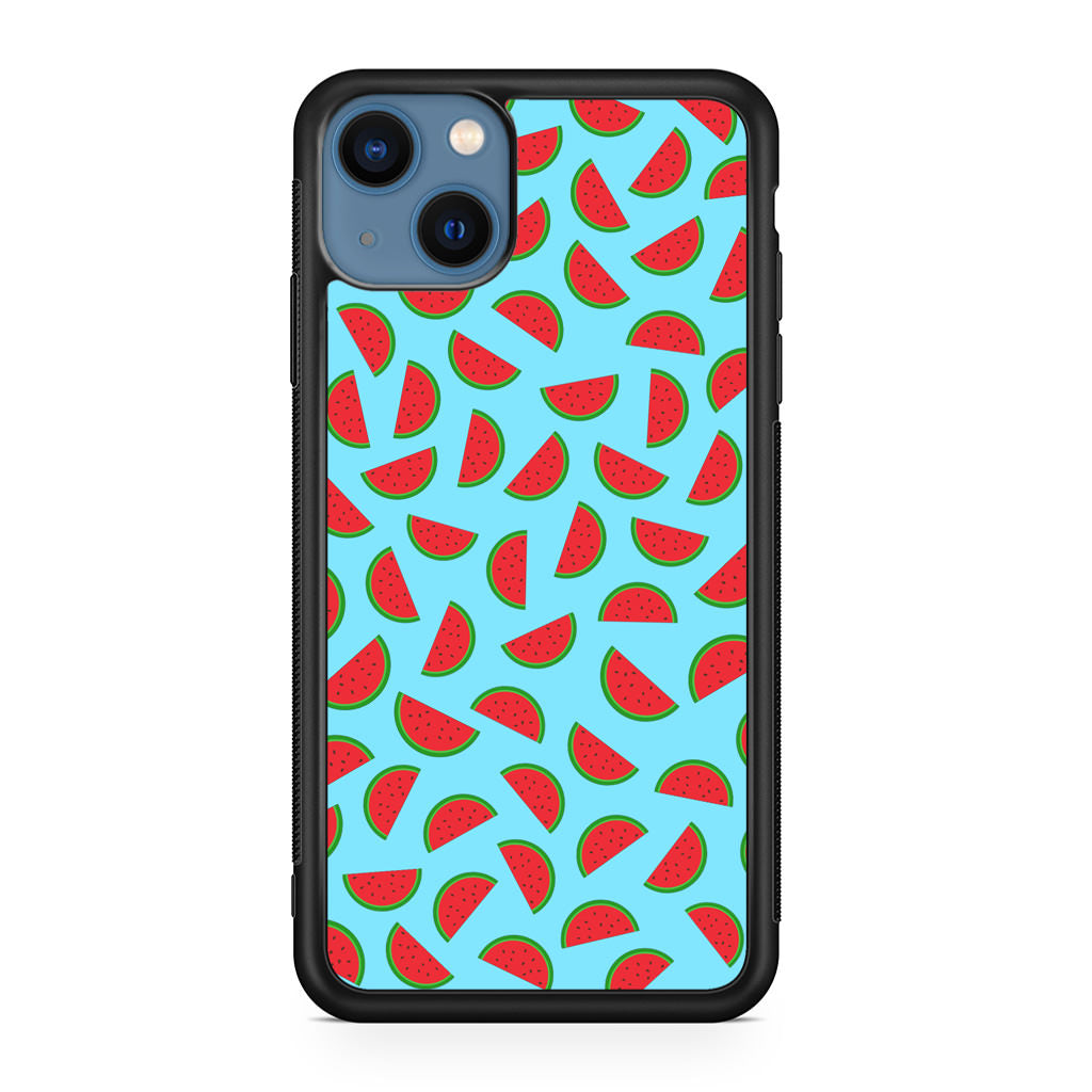 Watermelon Fruit Pattern Blue iPhone 13 / 13 mini Case