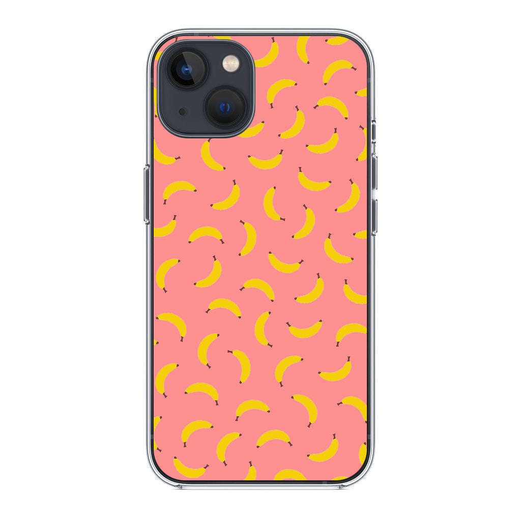 Bananas Fruit Pattern Pink iPhone 13 / 13 mini Case