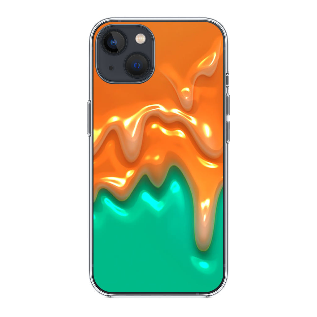 Orange Paint Dripping iPhone 13 / 13 mini Case