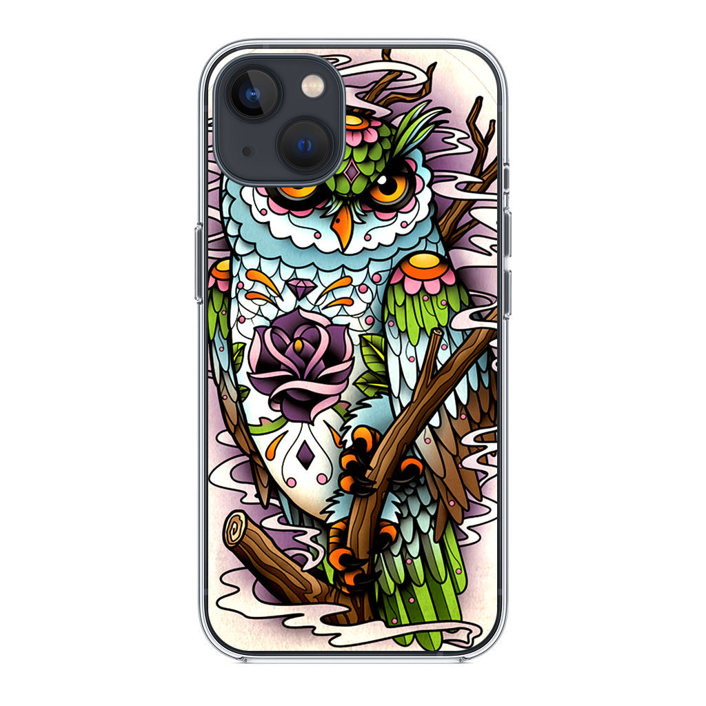 Sugar Skull Owl Tattoo iPhone 13 / 13 mini Case