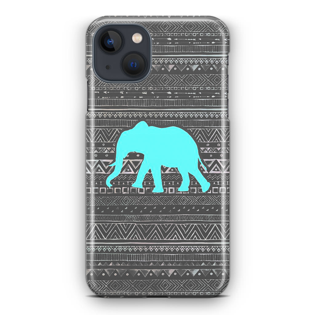 Aztec Elephant Turquoise iPhone 13 / 13 mini Case