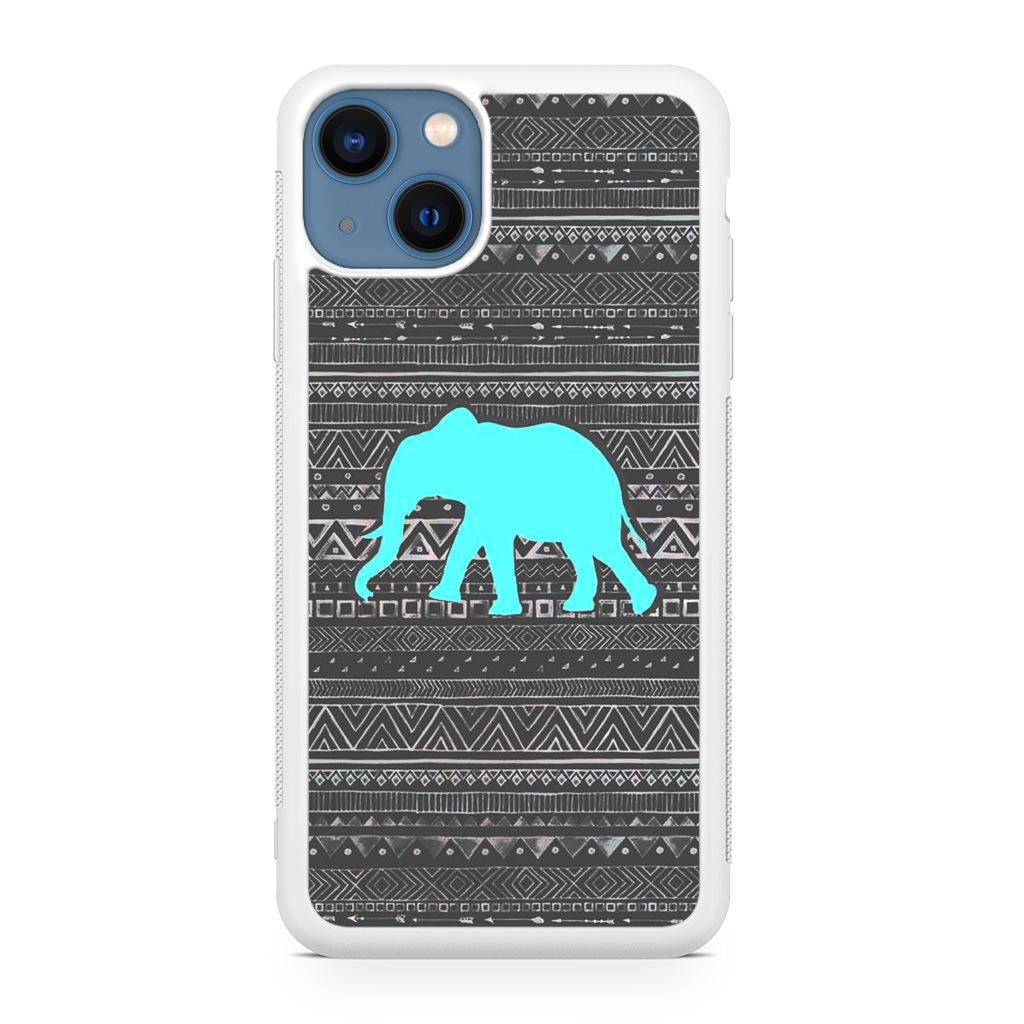 Aztec Elephant Turquoise iPhone 13 / 13 mini Case