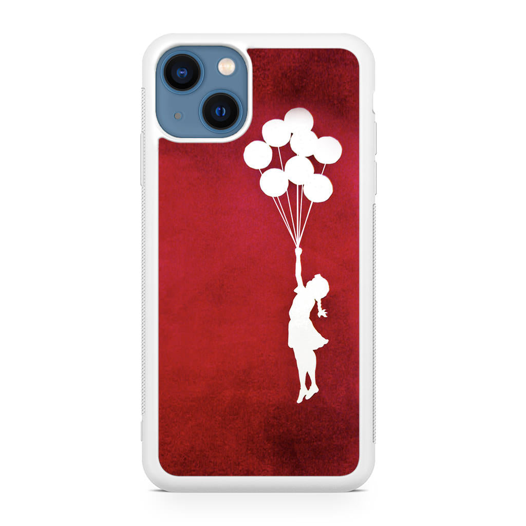 Banksy Girl With Balloons Red iPhone 13 / 13 mini Case