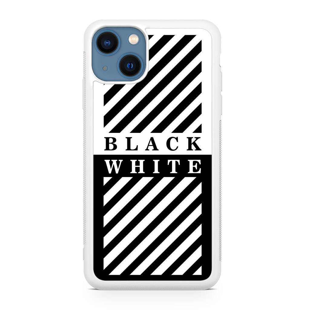 Black White Stripes iPhone 13 / 13 mini Case