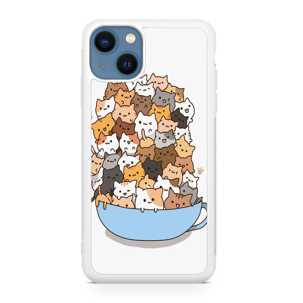 Cats on A Bowl iPhone 13 / 13 mini Case