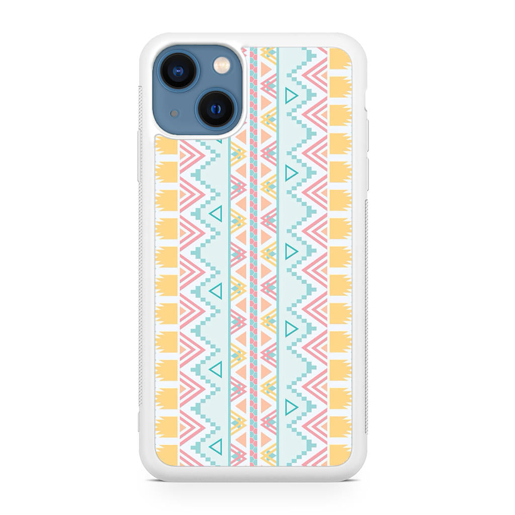 Peach Aztec Pattern iPhone 13 / 13 mini Case
