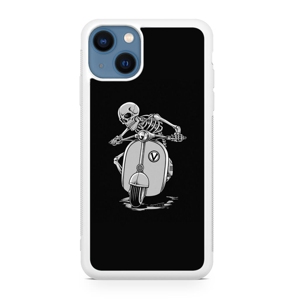 Skeleton Rides Scooter iPhone 13 / 13 mini Case