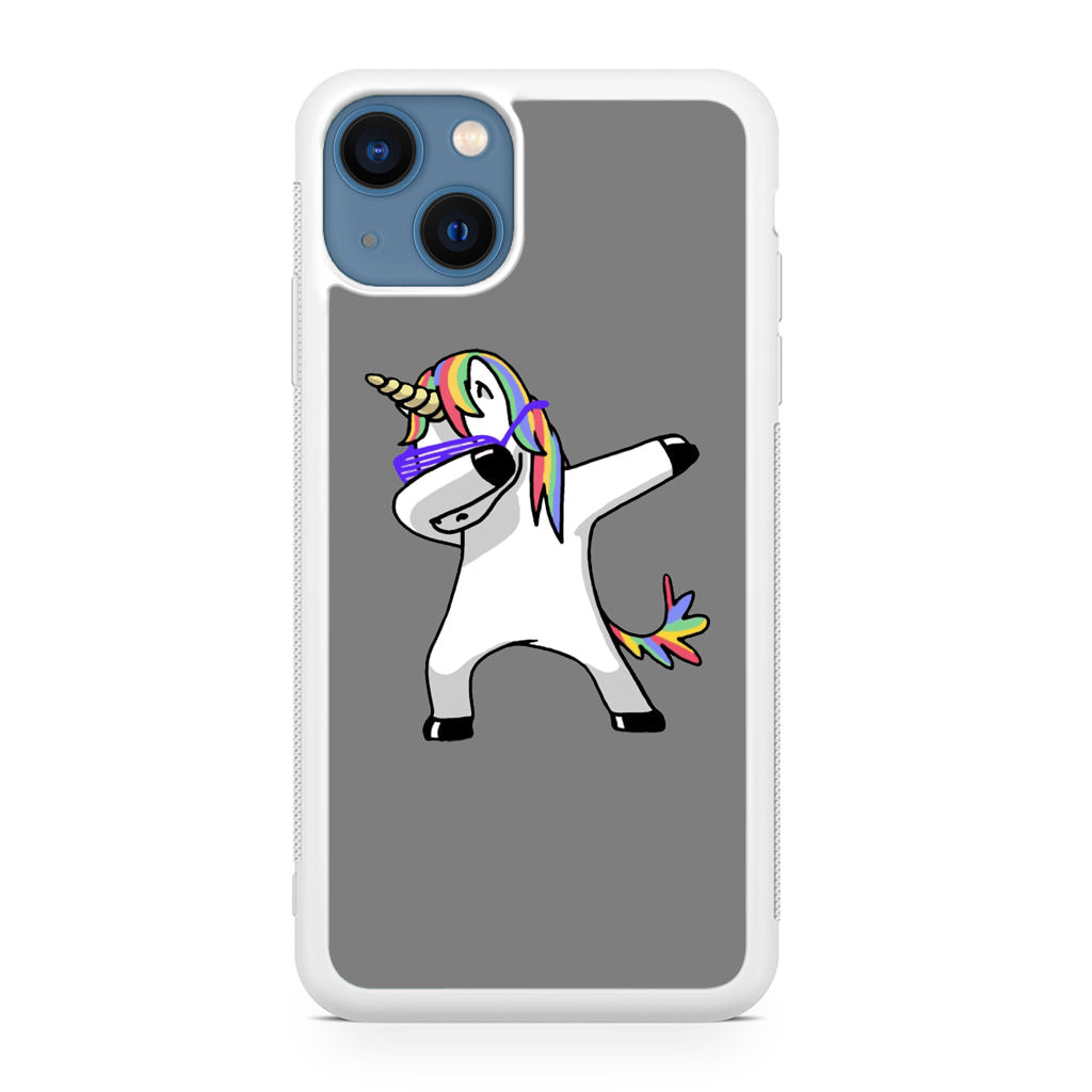 Unicorn Dabbing Grey iPhone 13 / 13 mini Case
