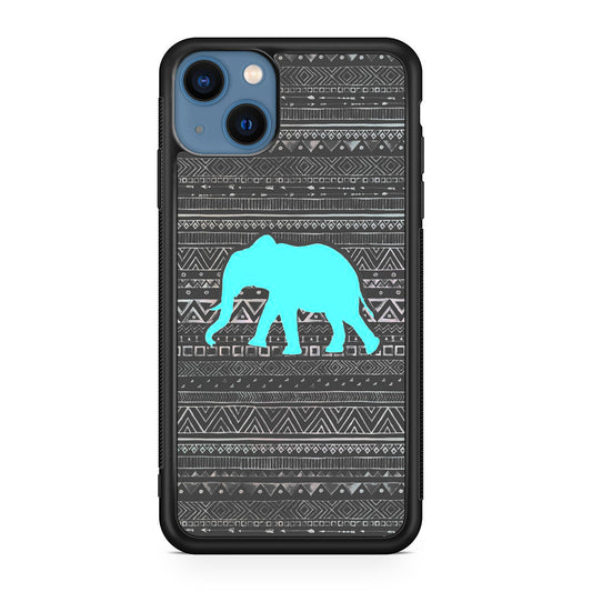 Aztec Elephant Turquoise iPhone 13 / 13 mini Case
