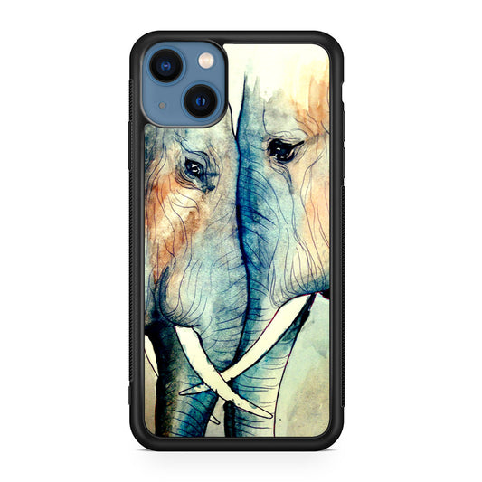 Elephants Sadness iPhone 13 / 13 mini Case