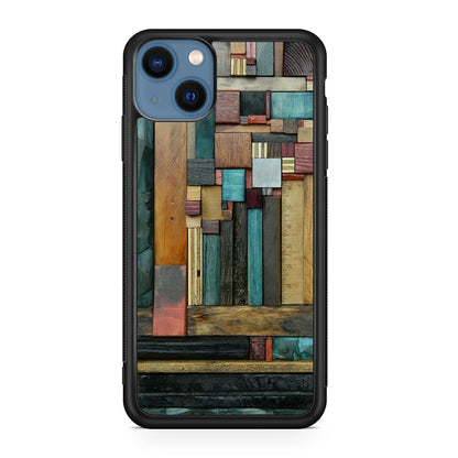 Painted Abstract Wood Sculptures iPhone 13 / 13 mini Case