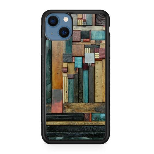 Painted Abstract Wood Sculptures iPhone 13 / 13 mini Case