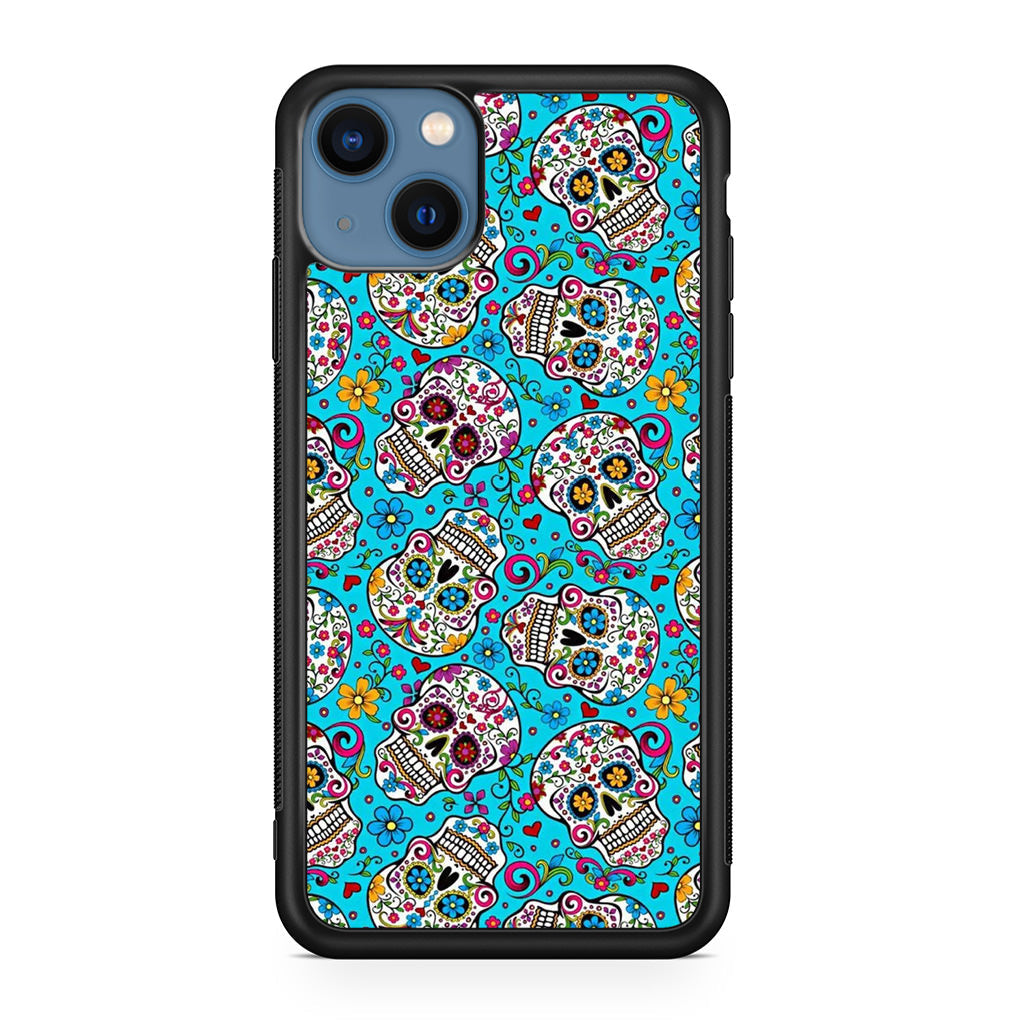 Skull Floral Sugar iPhone 13 / 13 mini Case