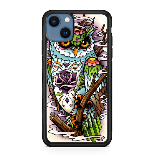 Sugar Skull Owl Tattoo iPhone 13 / 13 mini Case