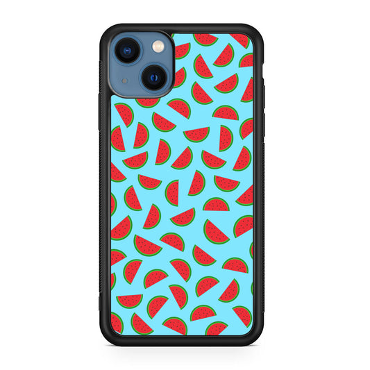 Watermelon Fruit Pattern Blue iPhone 13 / 13 mini Case