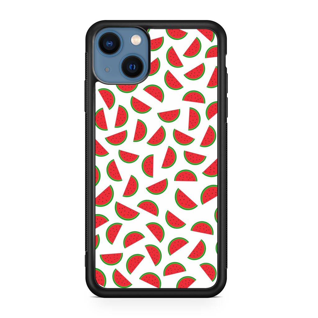 Watermelon Fruit Pattern White iPhone 13 / 13 mini Case