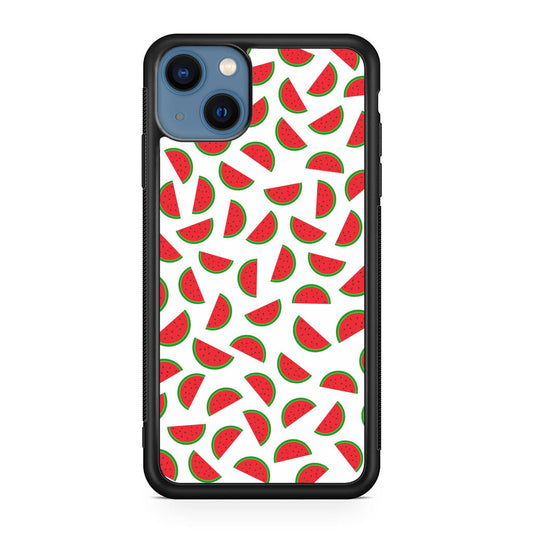 Watermelon Fruit Pattern White iPhone 13 / 13 mini Case