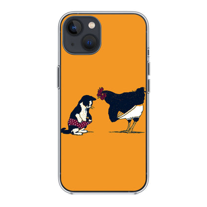 Cat Chicken Yellow Underwear Cute iPhone 13 / 13 mini Case