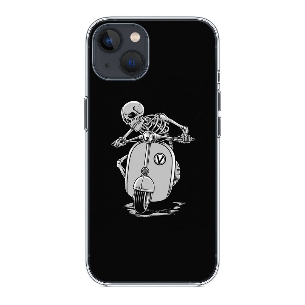 Skeleton Rides Scooter iPhone 13 / 13 mini Case