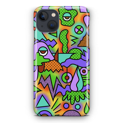 Abstract Colorful Doodle Art iPhone 13 / 13 mini Case