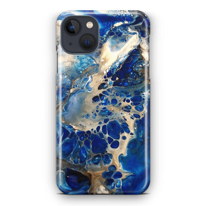 Abstract Golden Blue Paint Art iPhone 13 / 13 mini Case