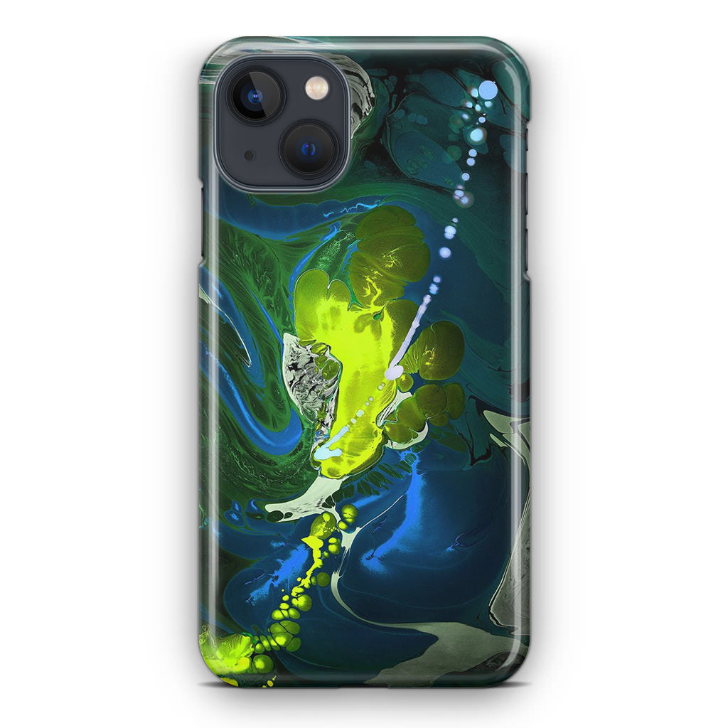 Abstract Green Blue Art iPhone 13 / 13 mini Case