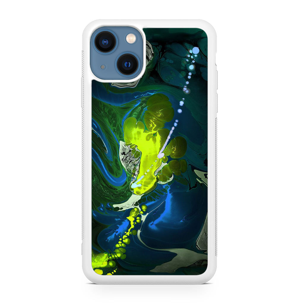 Abstract Green Blue Art iPhone 13 / 13 mini Case