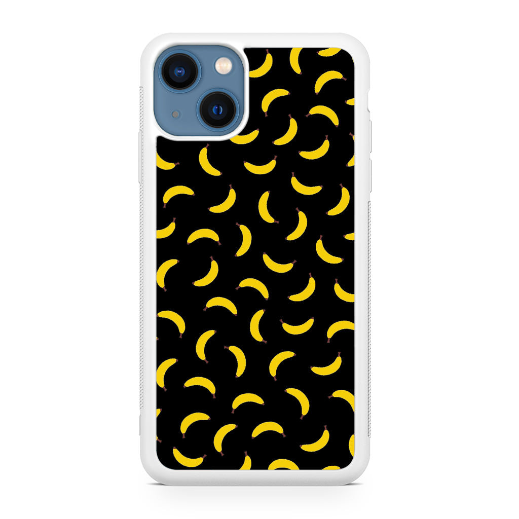 Bananas Fruit Pattern Black iPhone 13 / 13 mini Case