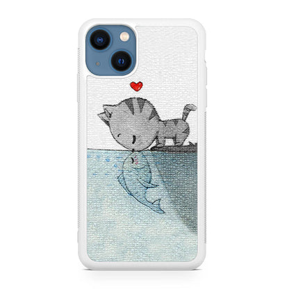 Cat Fish Kisses iPhone 13 / 13 mini Case