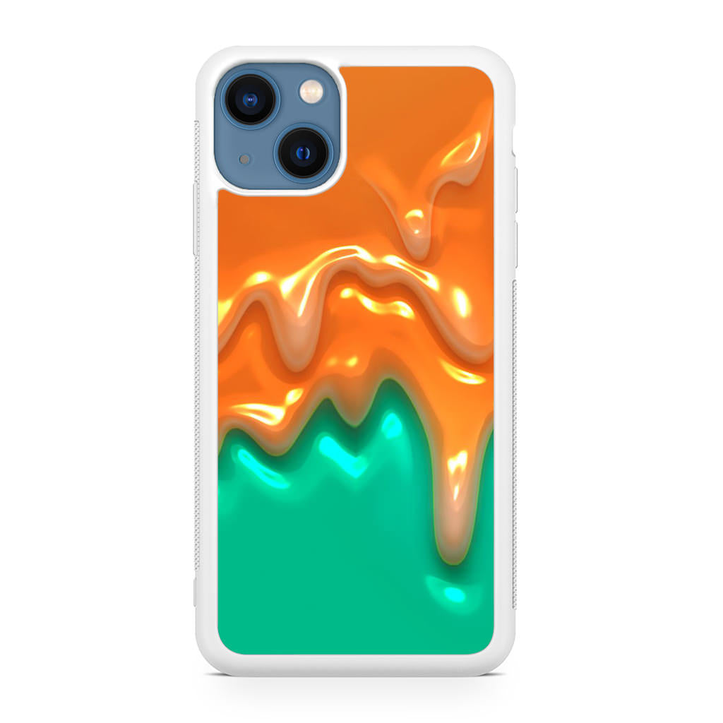 Orange Paint Dripping iPhone 13 / 13 mini Case