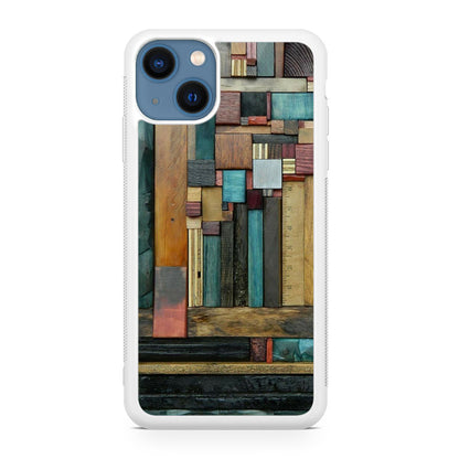 Painted Abstract Wood Sculptures iPhone 13 / 13 mini Case