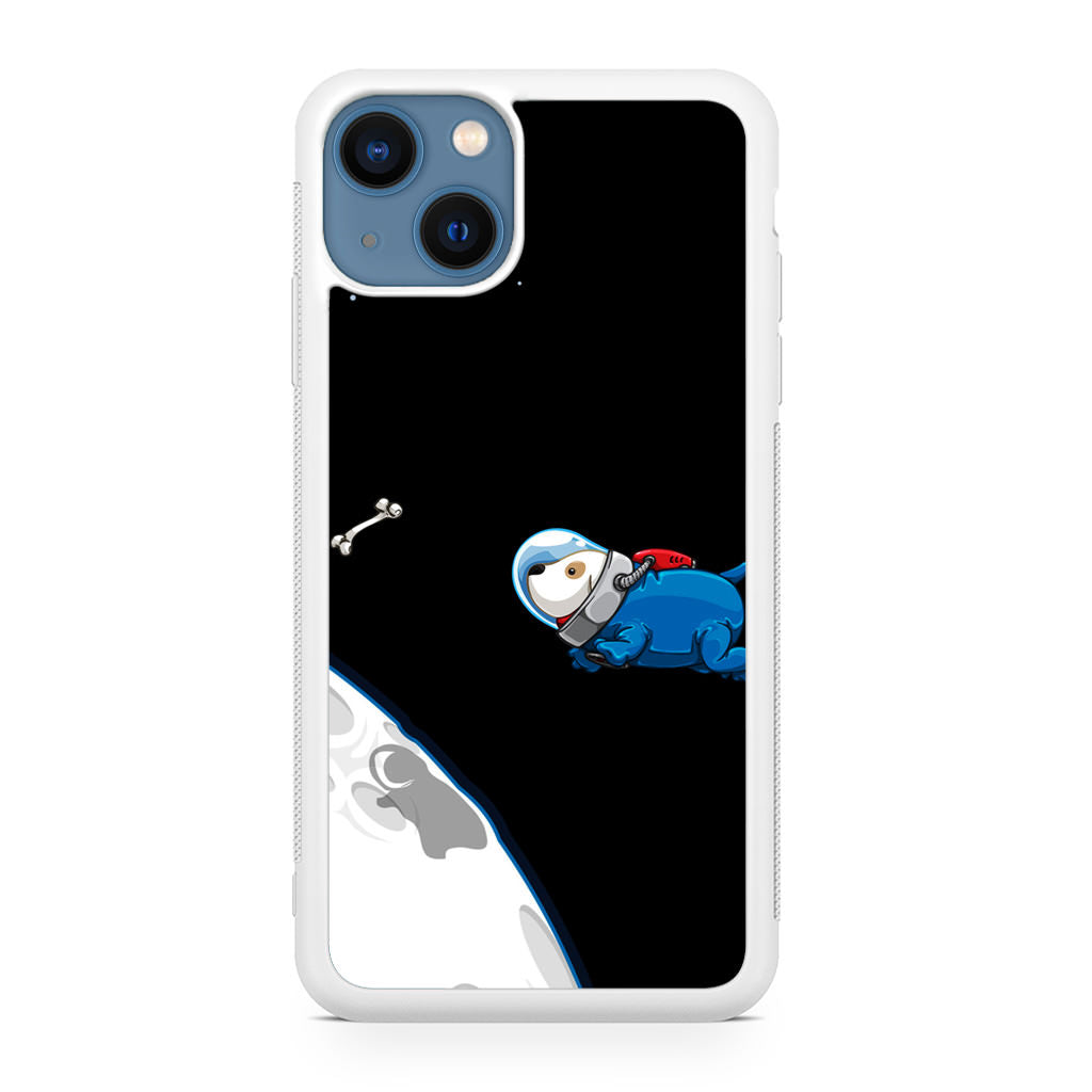 Space Dog Chasing A Bone iPhone 13 / 13 mini Case