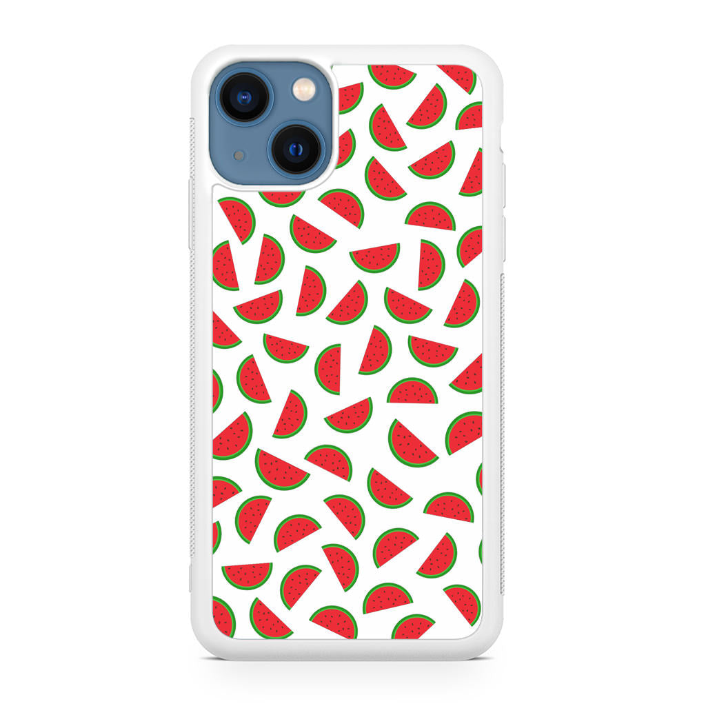 Watermelon Fruit Pattern White iPhone 13 / 13 mini Case